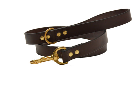 Leather Dog Lead Tan